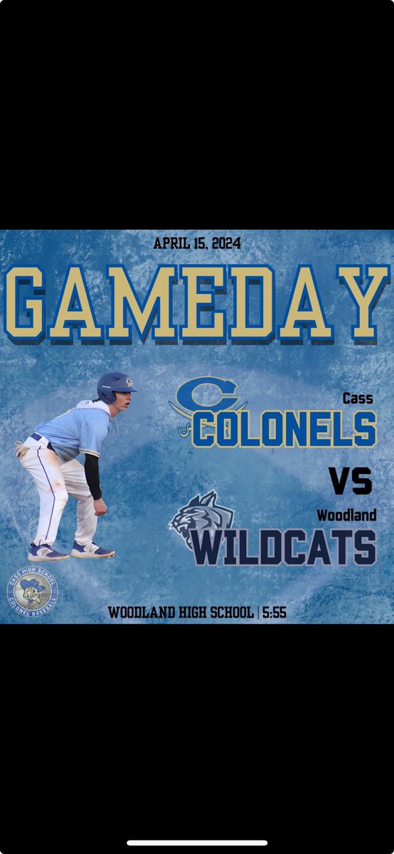 Kickoff a BIG Region series with crosstown rival Woodland tonight on the road. First pitch is 5:55pm.  #FireTheCannon.