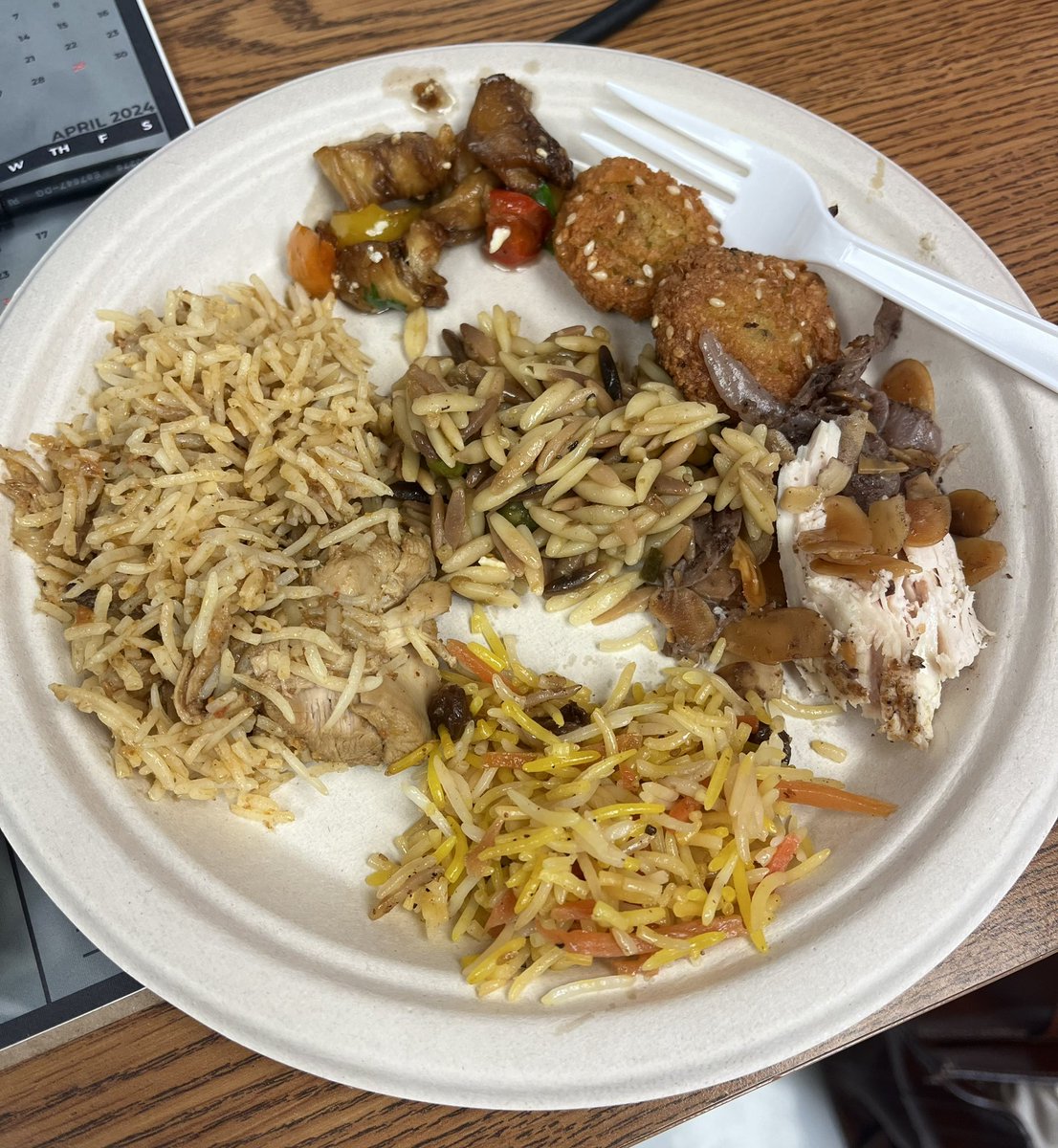 Some generous coworkers provided delicious lunch in honor of the end of Ramadan and start of Eid! It smells and tastes amazing!
