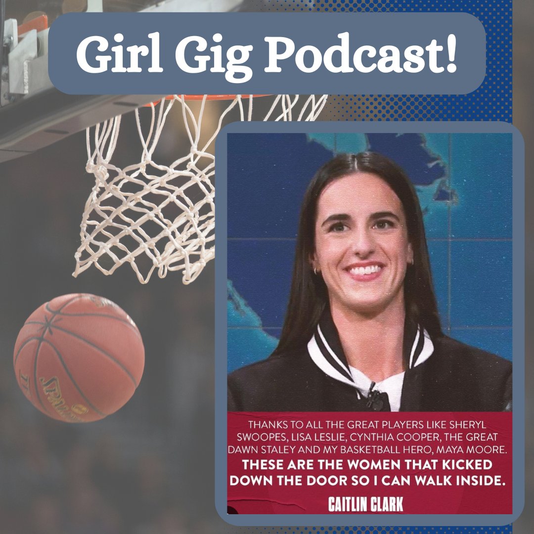 Who kicked down doors for you? Thank them today, and then go kick down some doors of your own. #caitlinclark
#girlgigpodcast  #gogetthatgig  #WNBA  #payitforward
#sportspodcast #kickdowndoors
#womeninsports