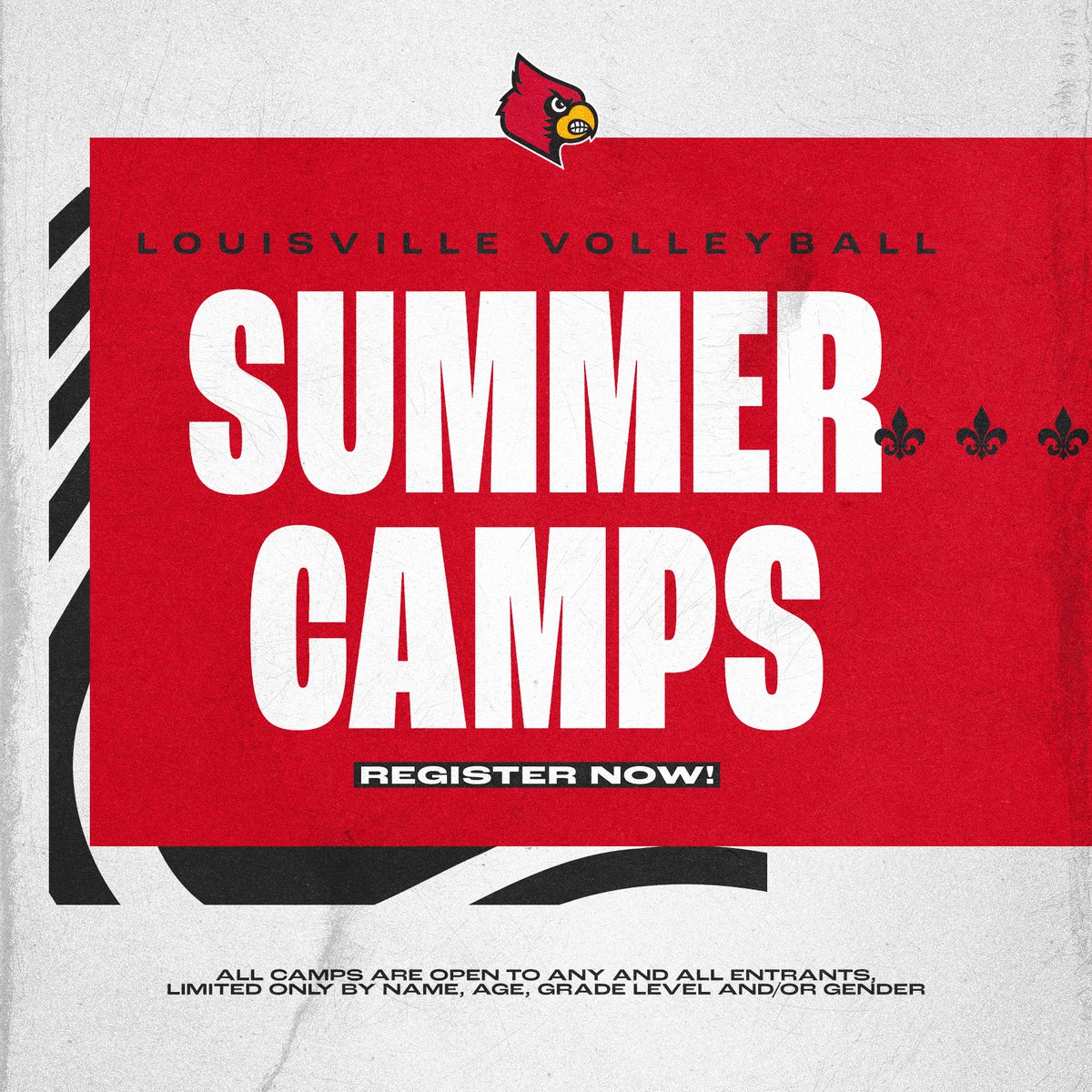 Spend your summer break with the Cards at our camps!☀️ Register: louisvillevolleyballcamps.com #GoCards