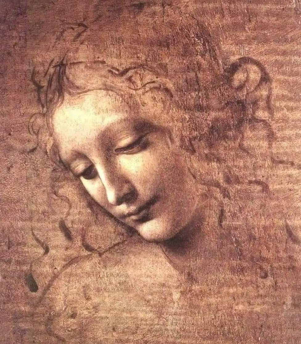 Leonardo da Vinci fu un genio. Fu tutto. Fece ogni cosa. Una delle opere che più preferisco è senza ombra di dubbio 'La Scapigliata', realizzata nel 1508. Meno famosa della Gioconda, ma credo che abbia lo stesso suo fascino ❤