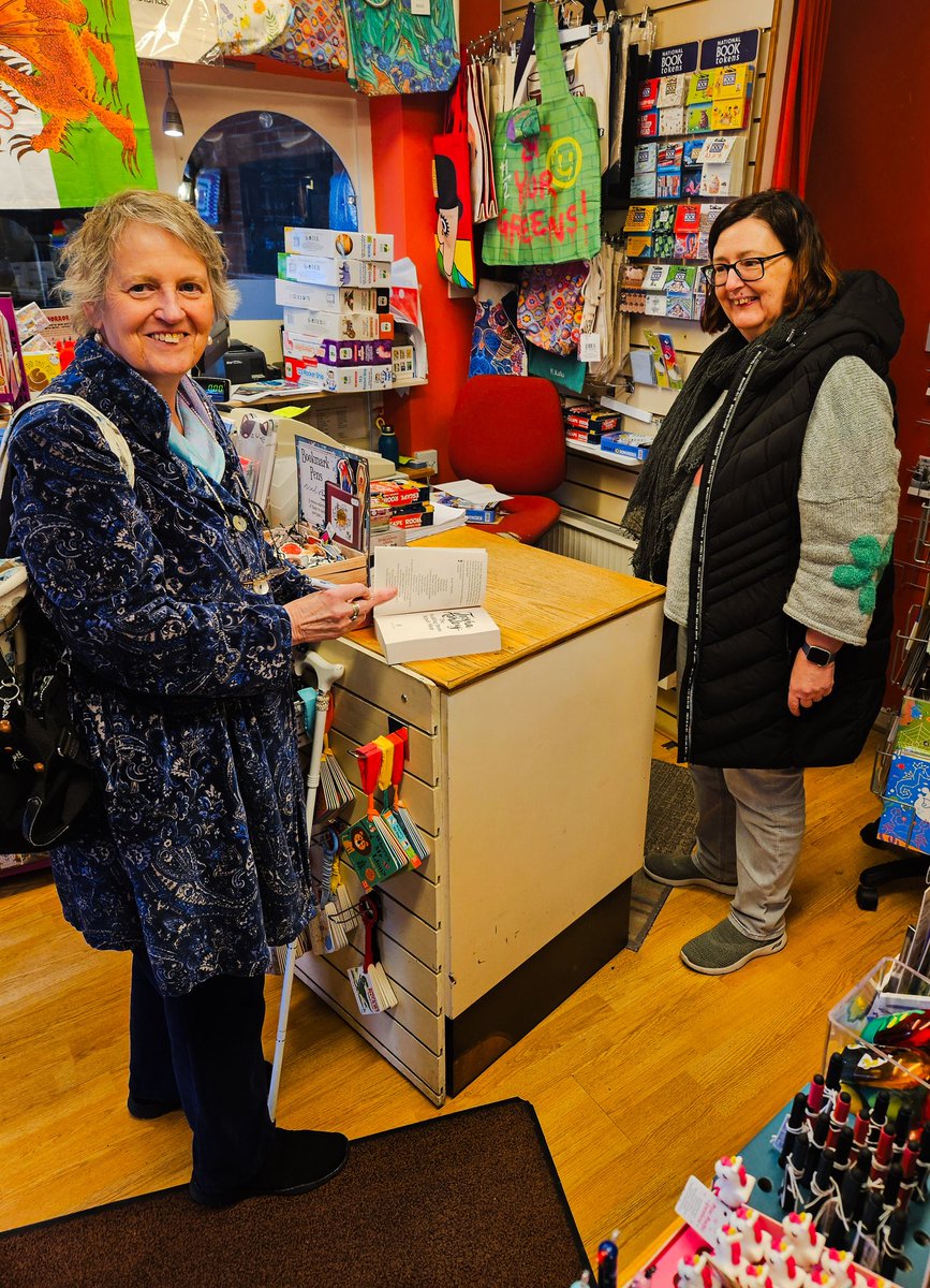 Back from a little birthday outing! Lunch at The Corn Mill in Llangollen, and a rather impromptu book signing in Courtyard Books, also in Llangollen