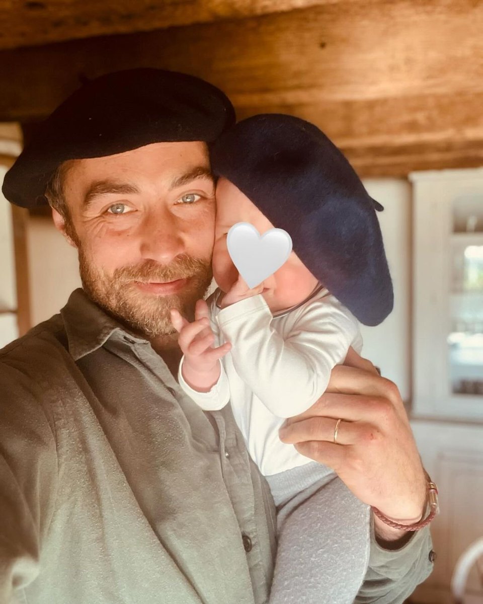 James Middleton: Matching bérets to celebrate my Birthday 🎈 Surrounded by family, friends and of course my dogs ❤️