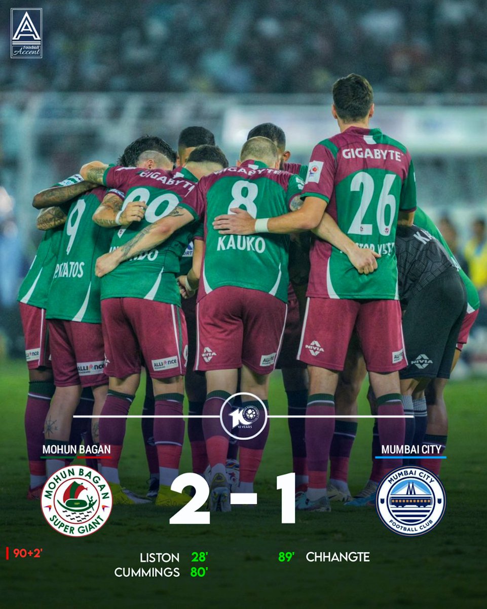 Mohun Bagan SG defeated Mumbai City FC in a closely contested last league stage match to become the ISL 2023-24 Shield Winner...

#ISL10 #MohunBaganSG #MumbaiCity #MBSGMCFC #MohunBagan #Mariners #KolkataFootball #LetsFootball #IndianFootball #ISL #Islanders #FootballAccent 🙂
