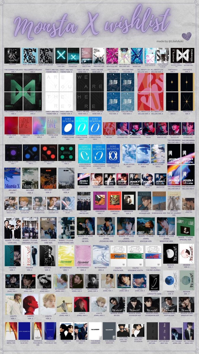 LilahAoki's tweet photo. ✨Monsta X album template - atualizado

#monstax #monstaxtemplate #monstaxwishlist https://t.co/x9bJwtNGS5