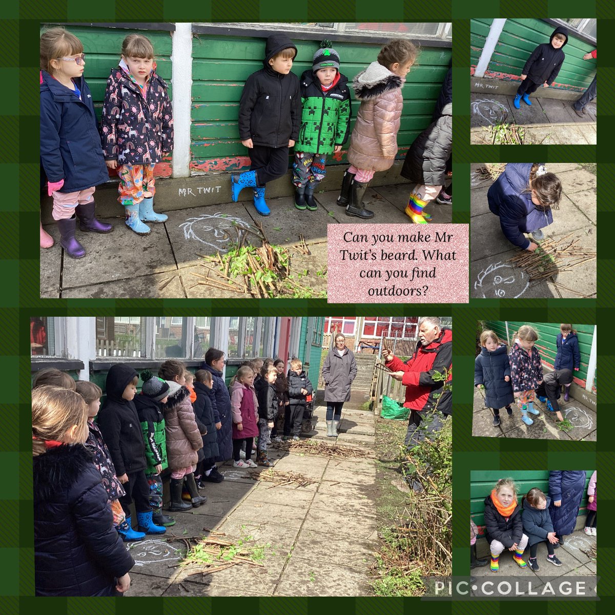 Thank you Craig for our Outdoor Learning session today. Team games, potion making and creating outdoor art out of natural resources. @GlyncoedP @GPSMissHadley_1