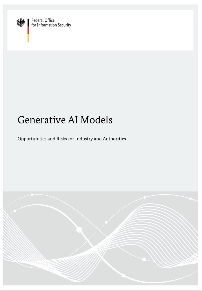 ci40_uc3m's tweet photo. Generative AI Models: Opportunities and Risks for Industry and Authorities by  German Federal Office for Information Security  https://t.co/WpMfppg3uR @uc3m @EPS_UC3M https://t.co/R8NHuR5gya