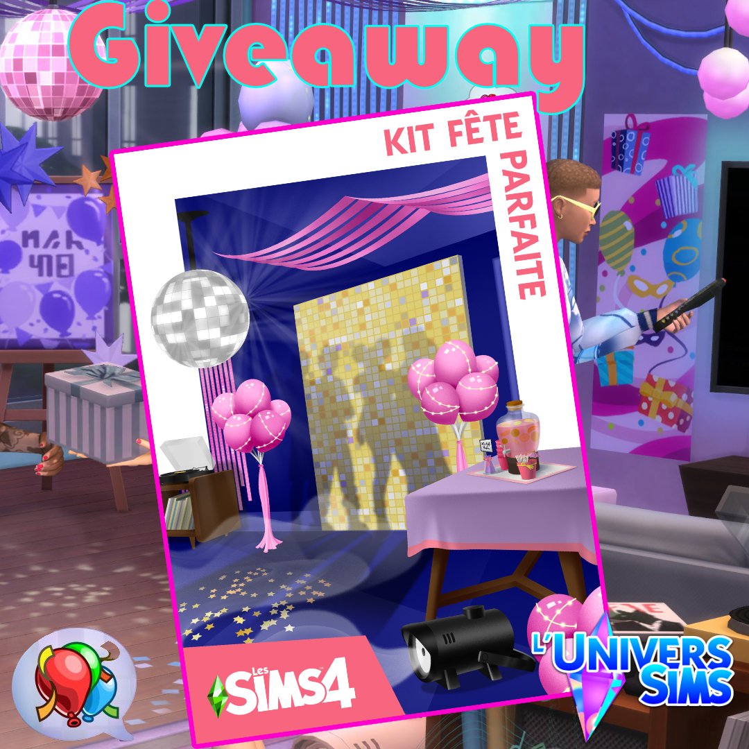 LuniverSims's tweet photo. Tentez votre chance et remportez un exemplaire du kit   Fête parfaite grâce au programme  🎉#EACreatorNetwork #EnPartenariatAvecEA #collaborationcommerciale 

👀Fin du concours le 17 avril 23h59 CET  
Pour participer 
 ⬇️
https://t.co/DYeFtBiynq https://t.co/LcDyHoIfUZ