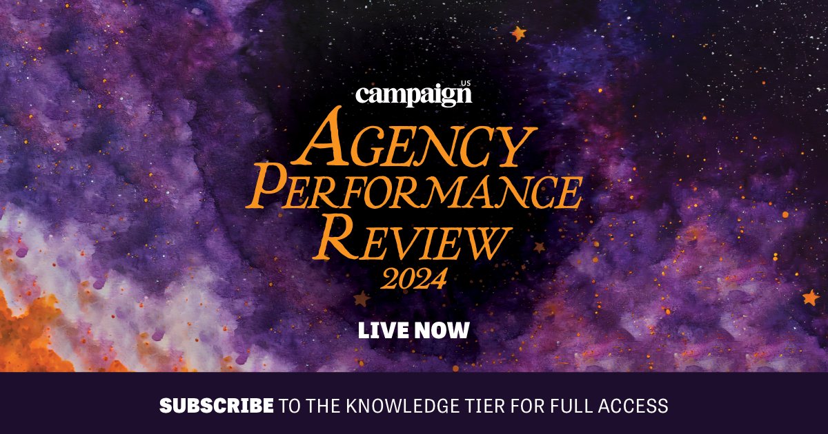 Check out Campaign US' 2024 Agency Performance Review! Get exclusive insights on 53 top U.S. agencies, covering business growth, innovation, creativity, awards, talent, diversity, and sustainability. Subscribe to The Knowledge for the full report: campaignlive.com/article/186508…