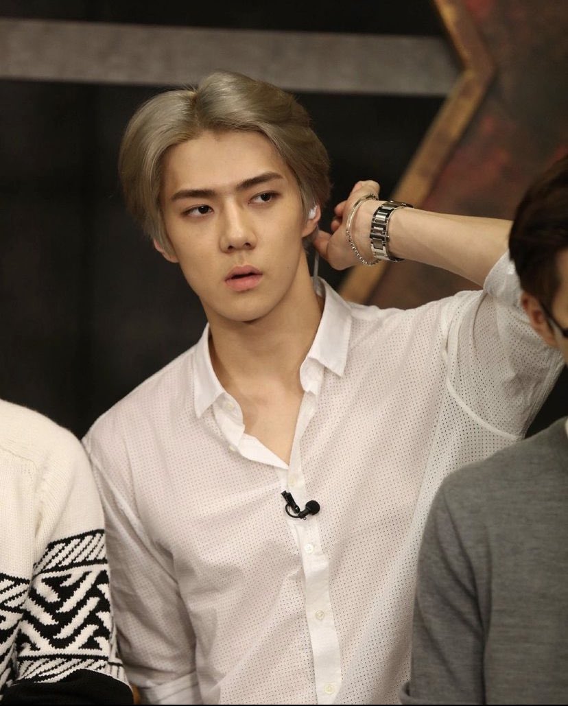 세훈 머리카락 약간 길러서 앞머리 넘기면 나오는 반듯한 이마가 좋음