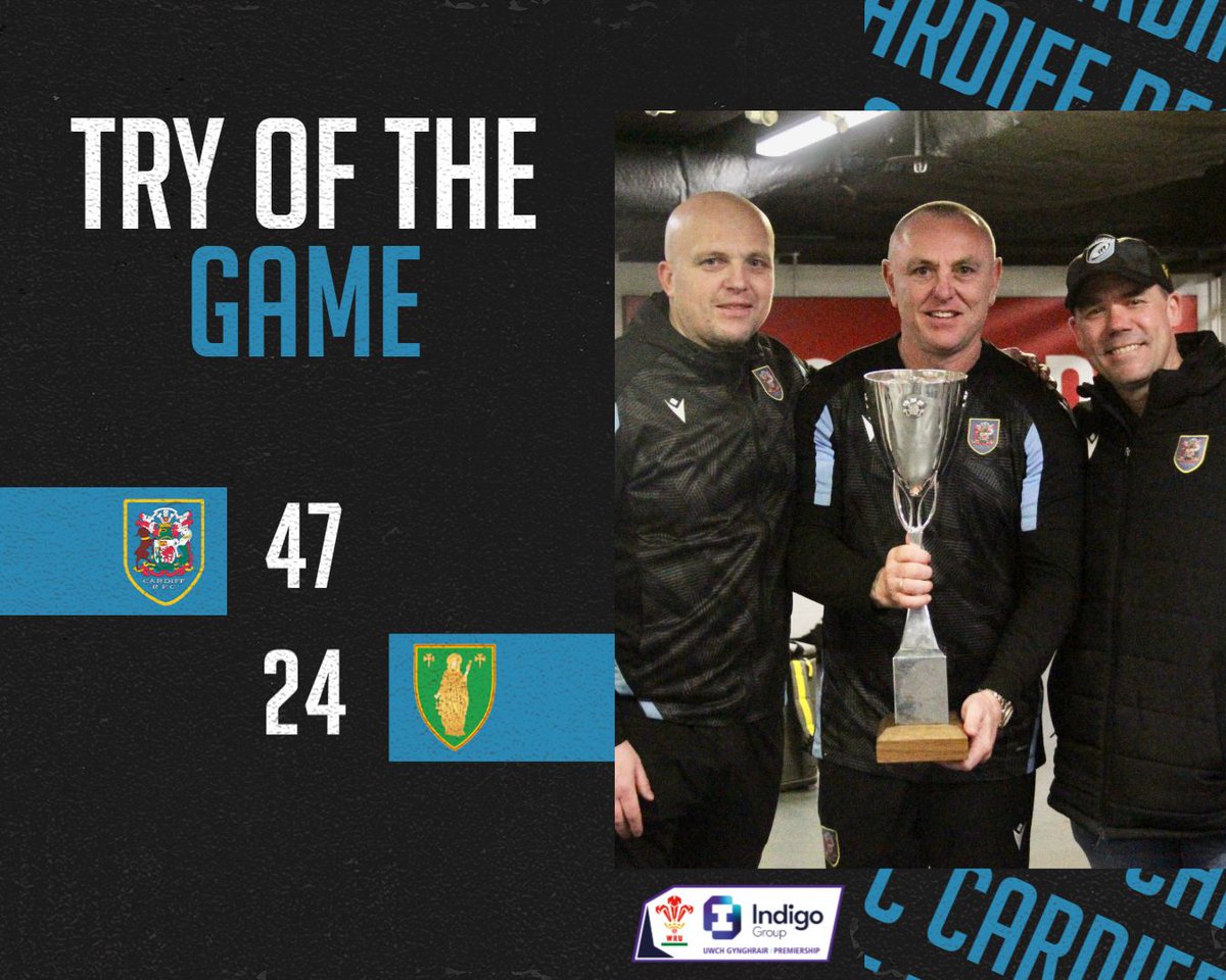 Voting for your Cardiff try of the game against Merthyr is now available on our website. Try scorers were: @DewiCross (x2), @mogzy8, @CraigHudd1, @LucasDelarua3, @NathanHudd, and @SD_Moore cardiffrfc.com/try-of-the-sea… #BlueAndBlacks 💙🖤