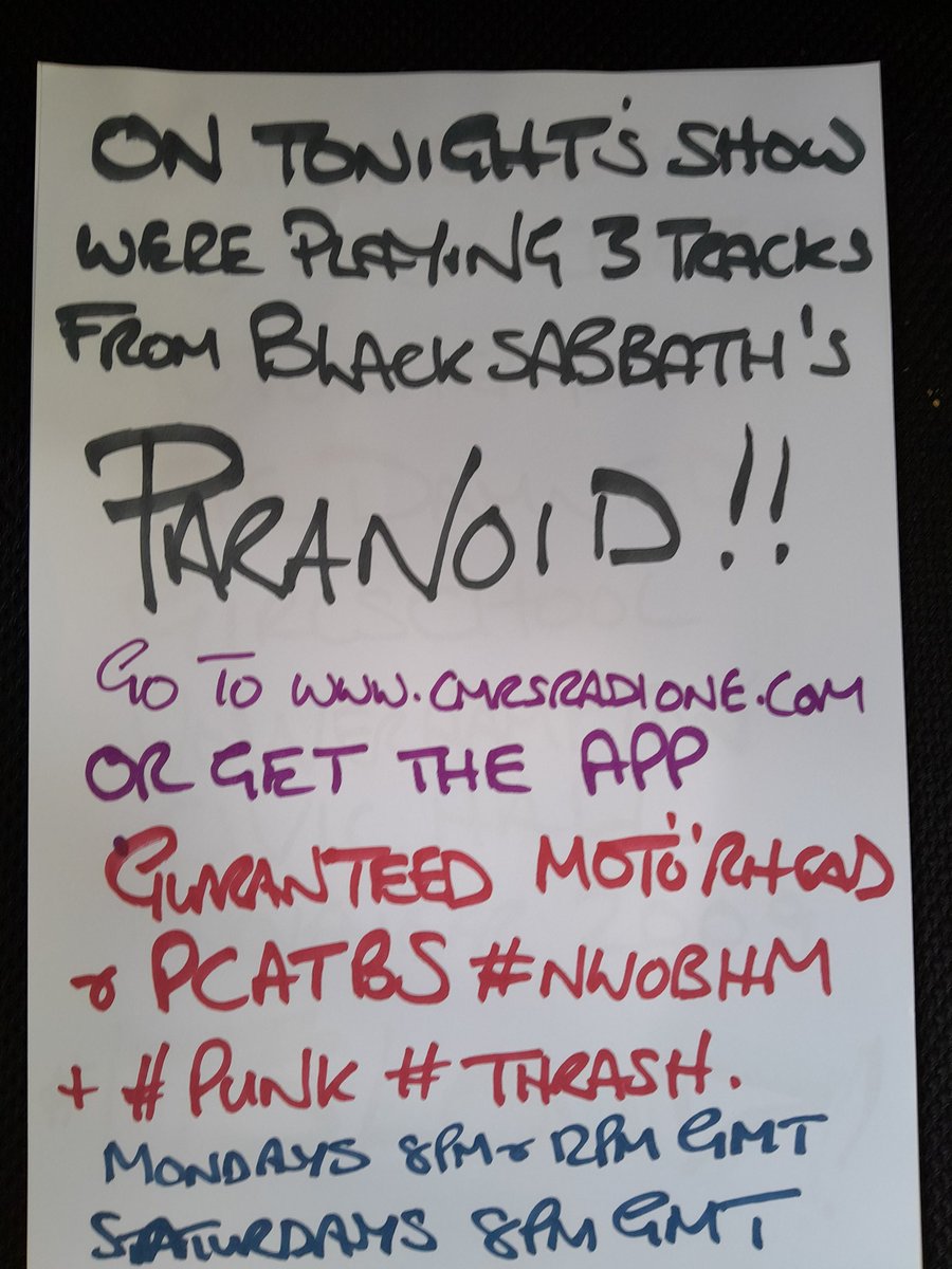 BingfromKiddy's tweet photo. It's looking like it's a loud one again featuring @BlackSabbath @myMotorhead @PCATBS @MotorheadPhil #luciferstarmachine @VanHalen @Girlschool @girlschoolband @thedamned @MollyHatchetUSA @blackfootband @gunofficialuk @acdc #NWOBHM #punkrock #thrashmetal #itsloud https://t.co/Zf4UkfU6t2