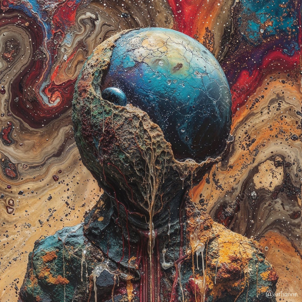 eathanor's tweet photo. ~ Cosmic Consciousness ~
#midjourneygallery #midjourney #midjourneyart #midjourneycommunity #aiart #aiartcommunity #stablediffusion #CosmicConsciousness #SurrealArt #GalacticAesthetics #AbstractReality #SpaceArt https://t.co/7aivAUxHLr