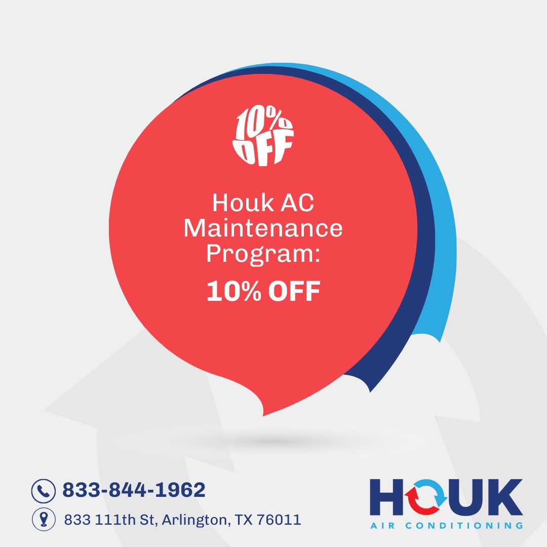 Houk AC Maintenance Program: Get 10% OFF!

Valid for first time customer only. Offer expires 12/31/24

Contact Us Today at Houk AC to Schedule an Appointment!
833-844-1962 |  houkac.com/about/specials/ 

#hvacdfw #hvacinstallation #hvacrepair