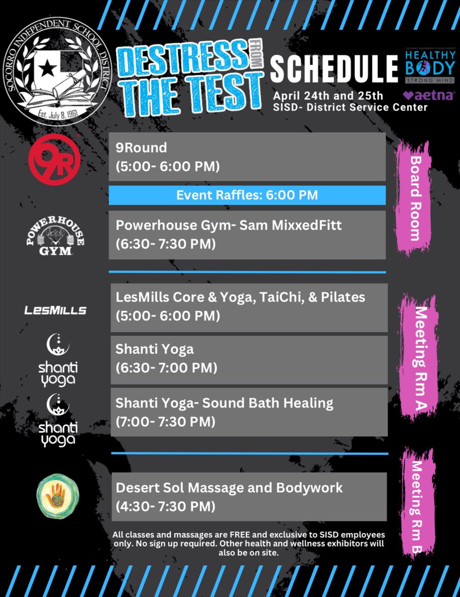 Be sure to join us for an evening of fitness and wellness options to help you feel rejuvenated! 🧘🏻‍♀️💪🧠💧

🗓️ See you April 24 & 25