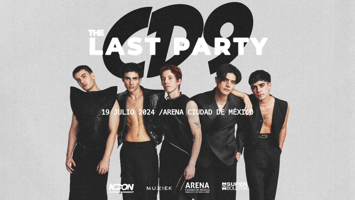 CD9's tweet image. THE LAST PARTY - 19 de julio @ArenaCdMexico
BOLETOS DISPONIBLES EN @SuperboletosMx
superboletos.com