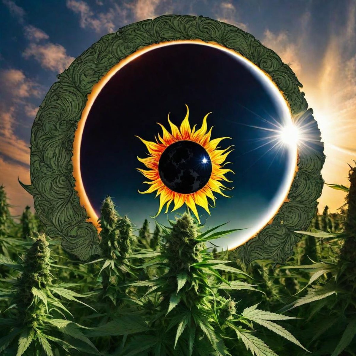 Black Hole Sun... You're the one...
#Marijane #Marijuana #Sunflower #Flowers
#justART #ART #NFT #NFTs #NFTcommunity 

@tilray @WeedFeed @MarijuanaNews @MarijuanaStocks @WeedPorns @stillblazingtho 

As seen on @LimeWire 
Follow @MayzeRunnuh to get #blessed with #Dank #Artwork