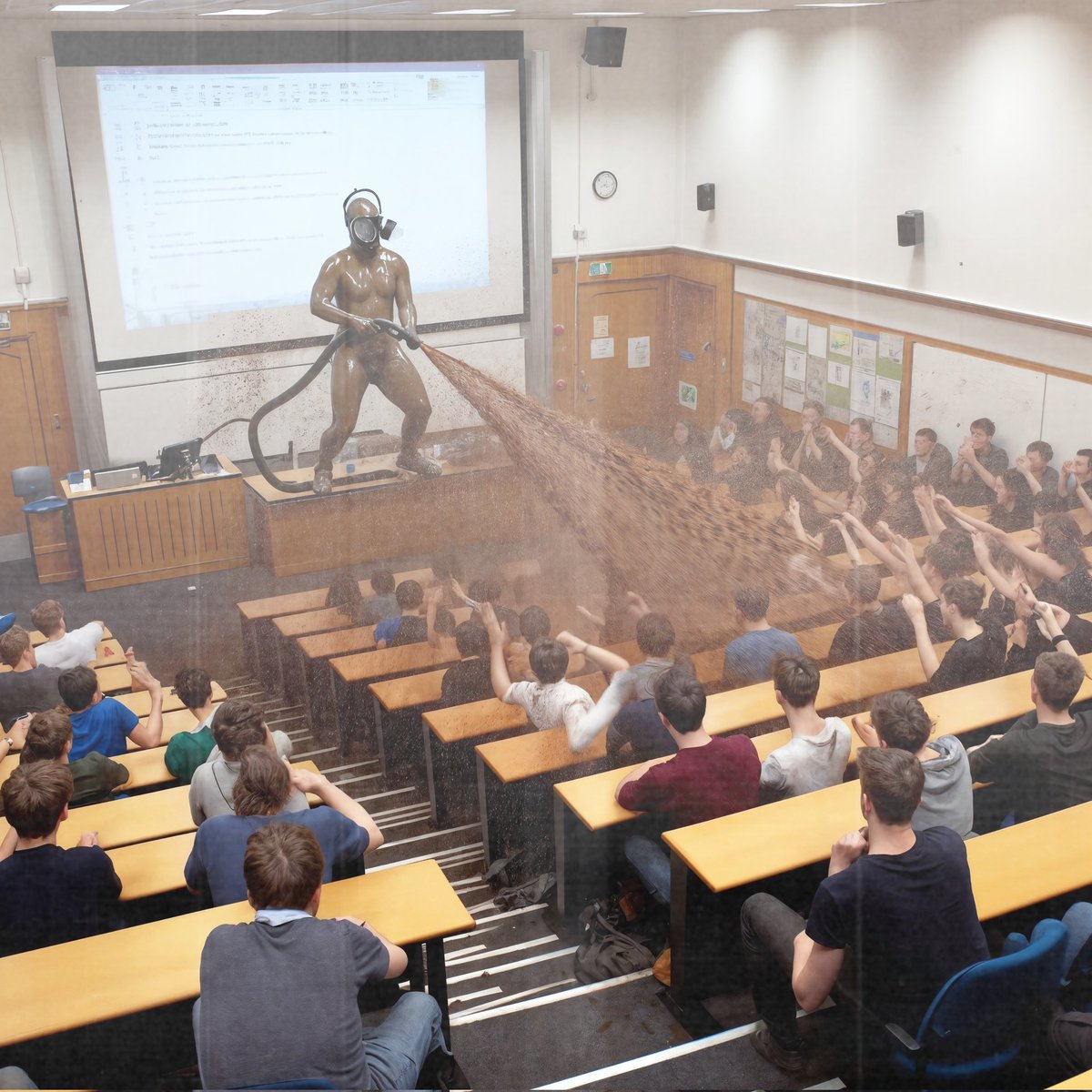 If anyone knows the identity of this utter prat who interrupted a revision session on hedge fund management to pump gallons of stinking sewage into the lecture theatre, please contact us IMMEDIATELY.