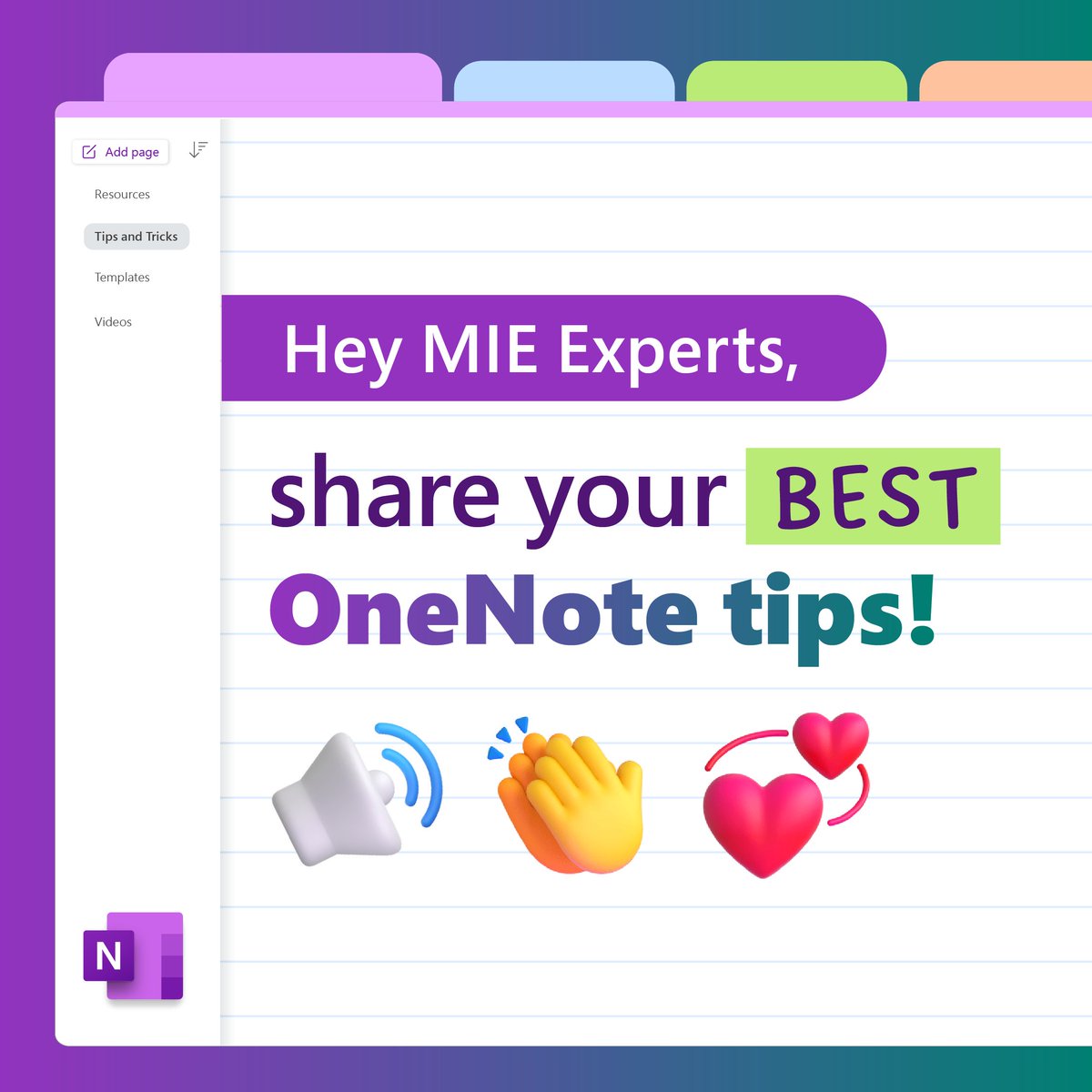 You've got ideas, we've got a community of educators who needs them! Add your #OneNote tips in the comments. #MIEExpert