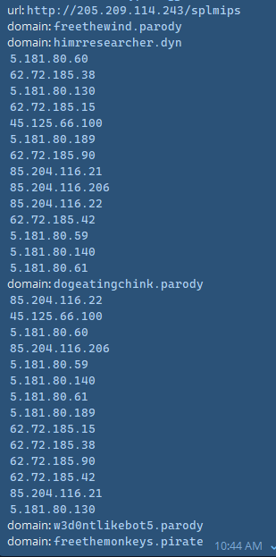banthisguy9349's tweet photo. if anyone wondering what ips/domains #tbotnet #hailbot #hailbotnet is currently using https://t.co/CcUJ0YHWl5
