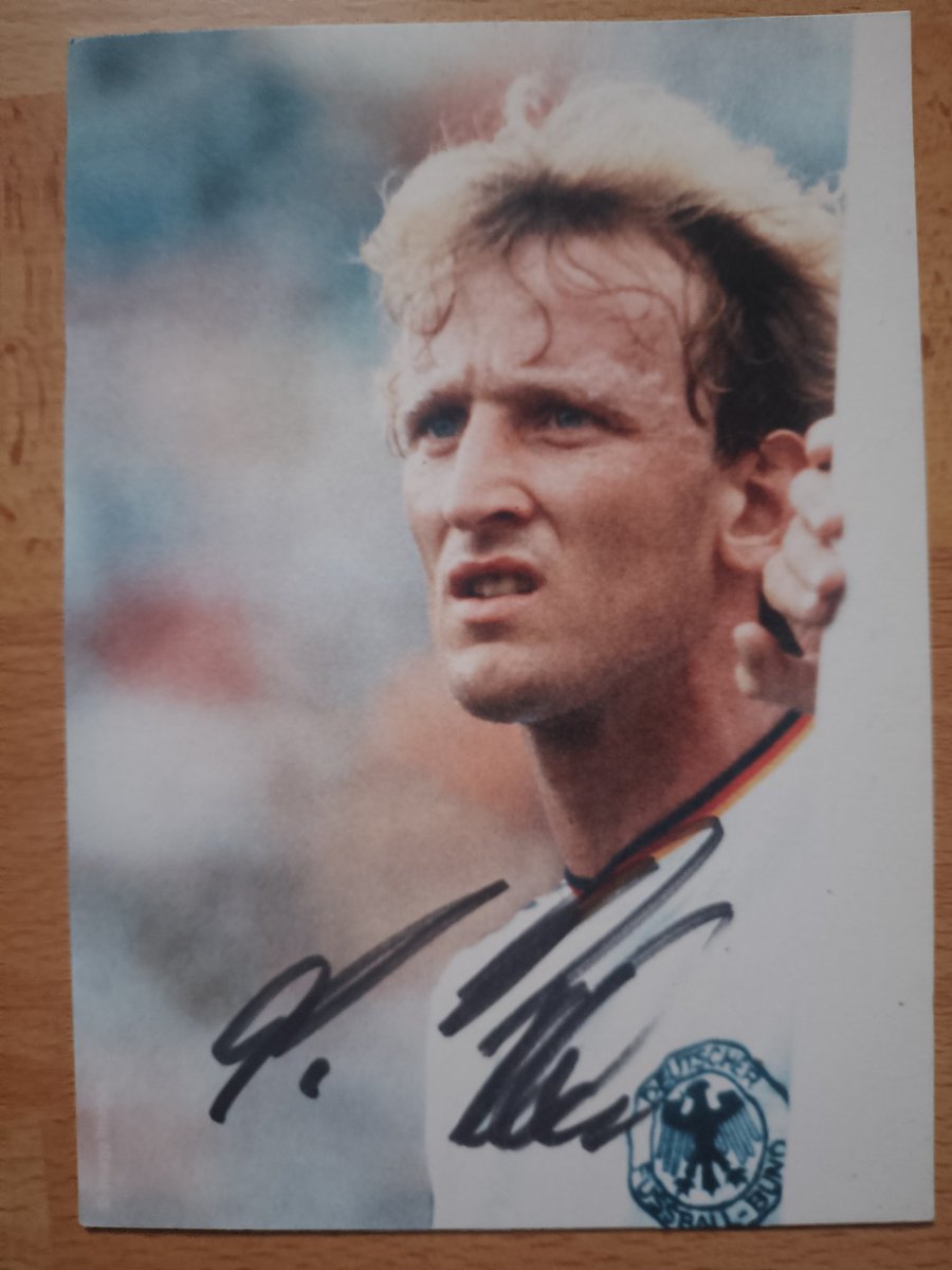 @germany_iam My favourite piece of German memorabilia is also my favourite piece of football memorabilia - a signed photo of the late Andreas Brehme.