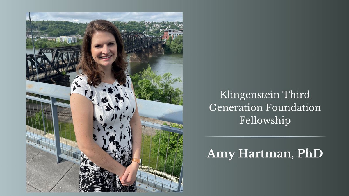 Congratulations to Amy Hartman, PhD, who has received a Klingenstein Third Generation Foundation Fellowship! Dr. Hartman's research focuses the role of sensory over-responsivity in bedtime challenges for children w/ ADHD & their families bit.ly/3VUI2Te