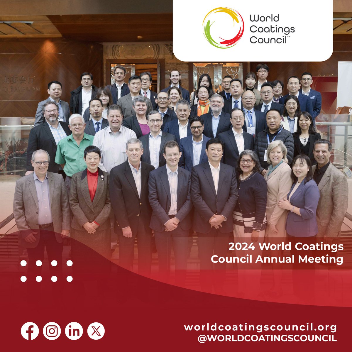 coatings_world's tweet photo. This year, our annual meeting was held in March and hosted by the China National Coatings Industry Association (CNCIA) in Shanghai. 
We thank the members who joined us, our commitment to driving innovation and sustainability in the coatings industry continues. See you next year! https://t.co/DHXoMY7YzI