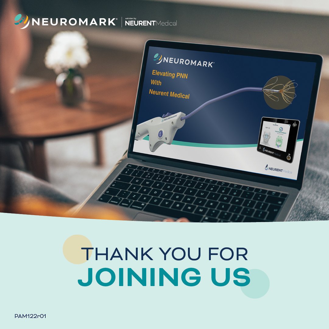 We are grateful for Drs. Greg Davis, MD and Michael Sillers, MD for their recent participation in the webinar 'Elevating PNN with Neurent Medical.' Thank you for sharing knowledge and discussing recent advancements. Learn more about PNN at neurentmedical.com.