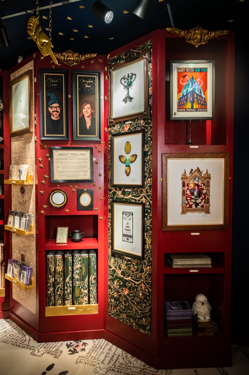 Lucky for us, we're surrounded by this magical art every day! For #WorldArtDay, join us in celebrating all things @minalima! Which designs are your favorite? 🖼️​ Shop your favorites in-store at #HarryPotterNY. ✨