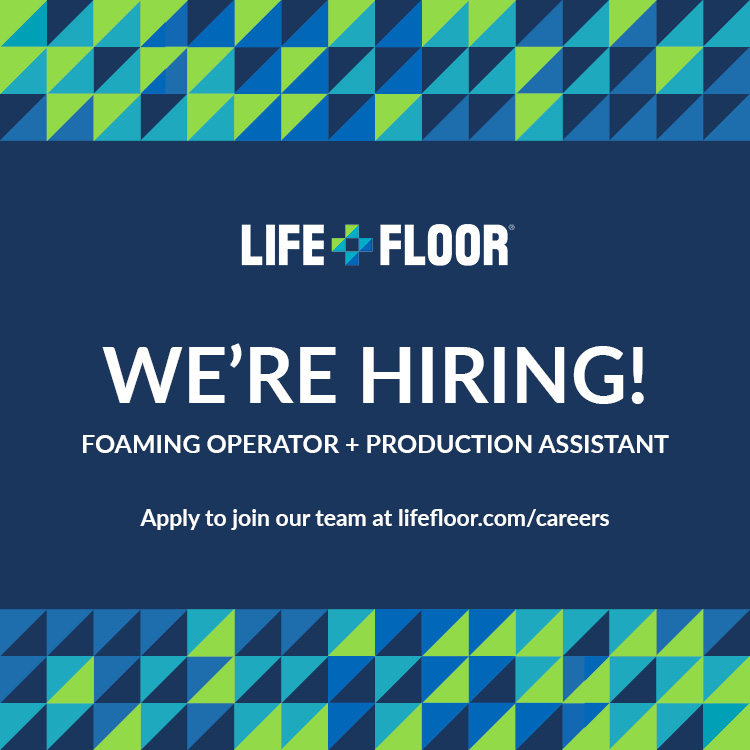 Our manufacturing partner is hiring 2 roles: Foaming Operator + Production Assistant. Both roles support tile production at our factory + will be employed by our manufacturing partner in SD. Apply today: lifefloor.com/careers #hiring #operations #hiringalert #jobs