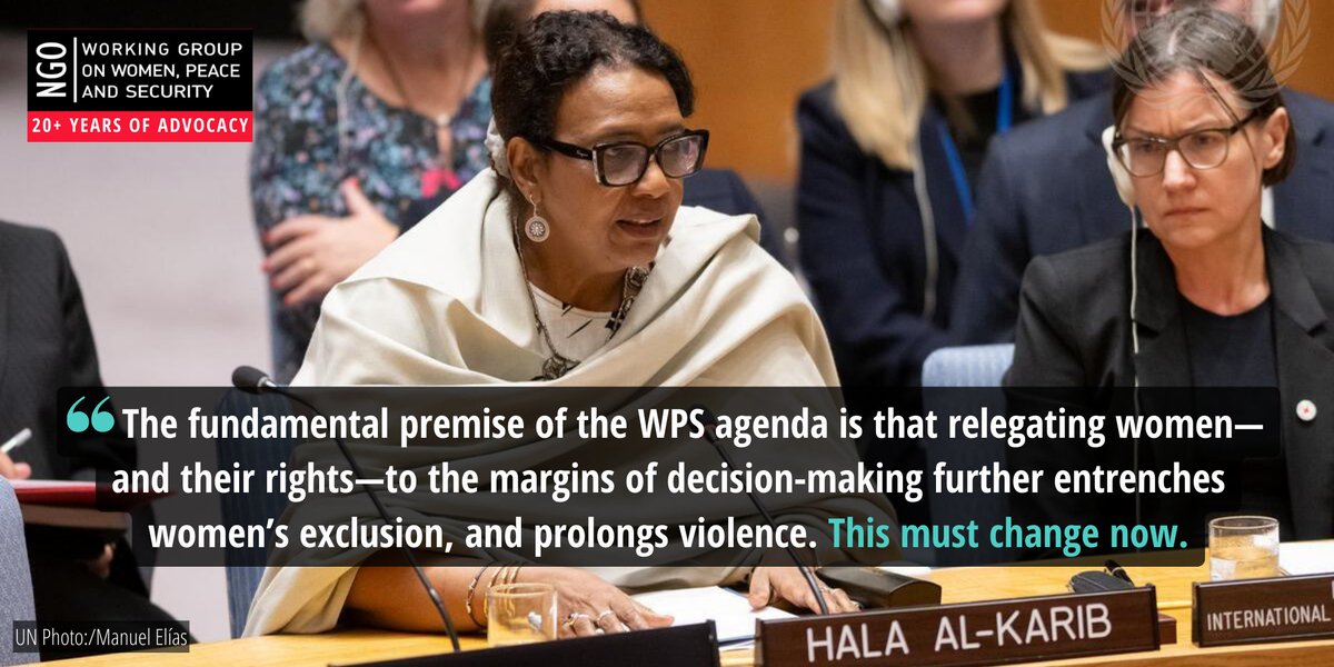 One year since the eruption of conflict in #Sudan—which has impacted nearly every aspect of women and girls' lives—we reiterate demands from courageous #WHRDs like @HalaYAlkarib and urge the intl community to #KeepEyesOnSudan. Read her recs to the #UNSC: wps.ngo/alkarib