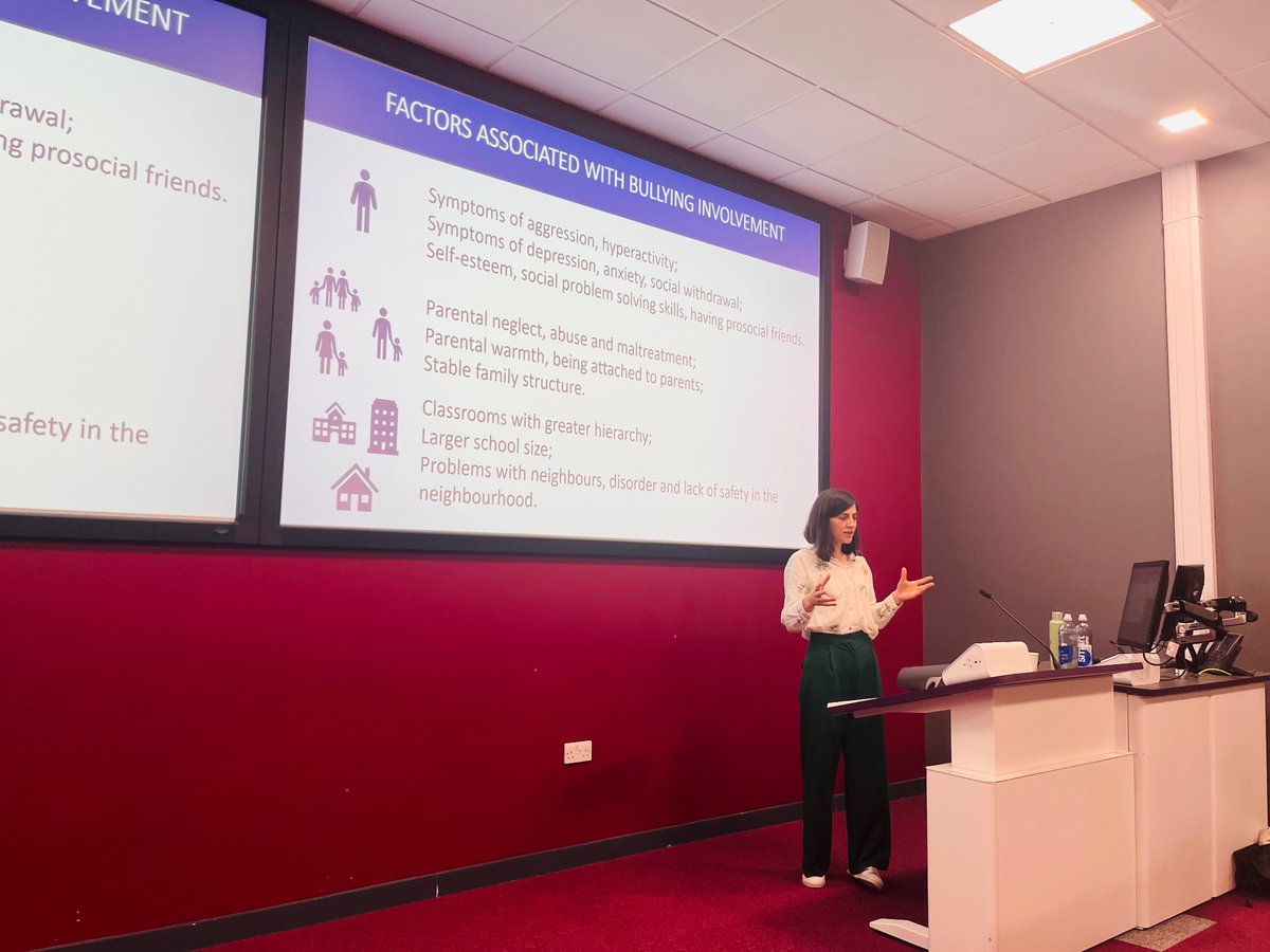 Great to have @Sinzi_O presenting her work to occupational Therapy students on School Bullying from an epidemiological perspective! Such a timely talk building on @DunfordCarolyn work on tiered interventions!