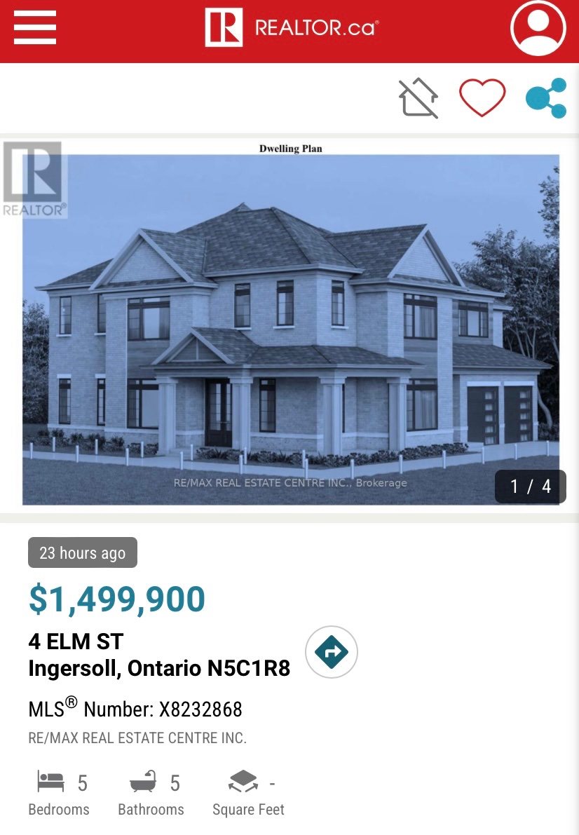 Our province is terrified at the concept of fourplexes but sure, let’s allow municipal councils to approve massive single family houses such as this - the most expensive listing I have ever seen in Ingersoll.