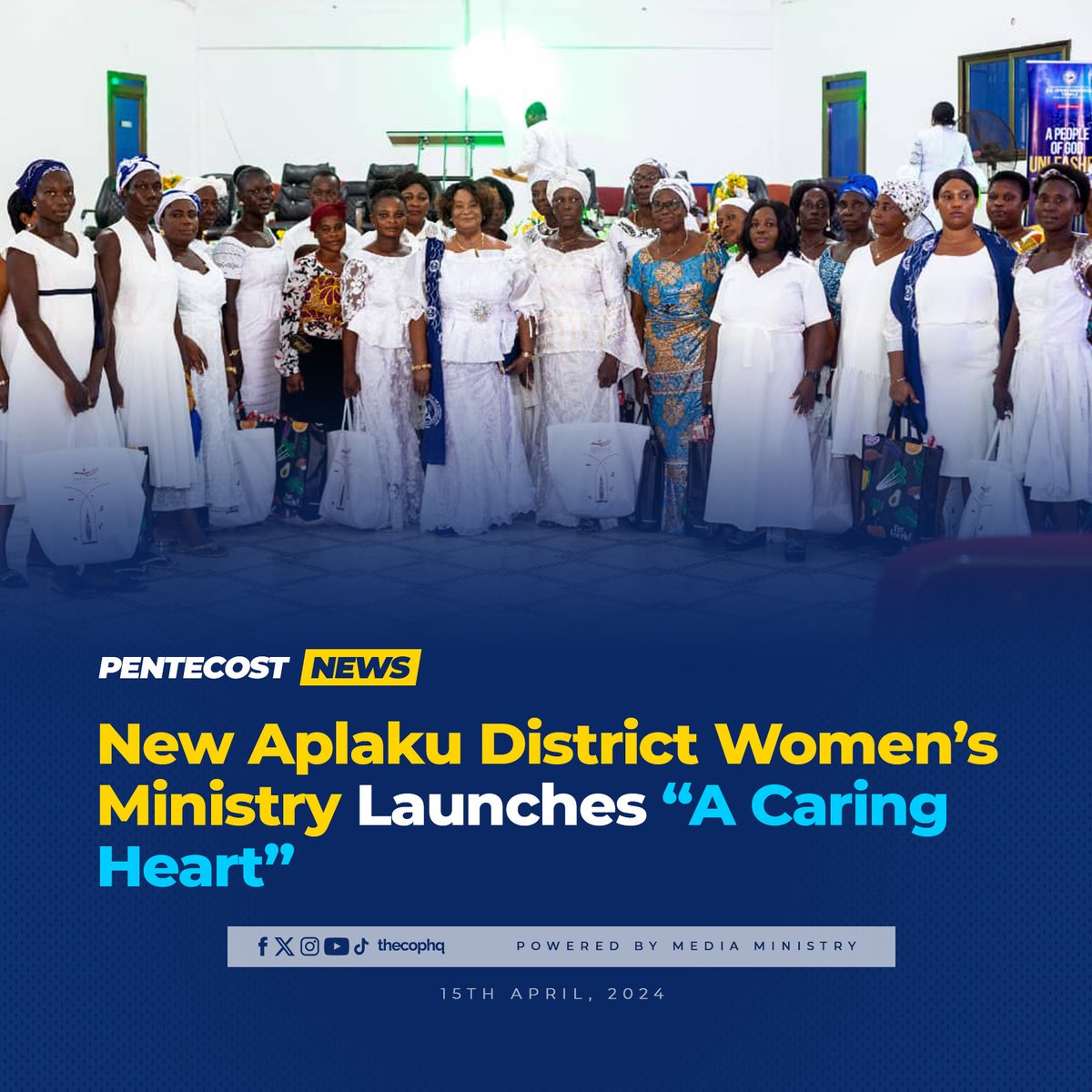 thecophq's tweet photo. The Women’s Ministry of the New Aplaku District of @thecophq has launched an initiative titled “A Caring Heart,” which aligns with the ministry's Biblical duty and focus.

🌐 | Read more: https://t.co/dirnJMTthw

#PentecostNews | #APeopleUnleashed | #PossessingtheNations https://t.co/nGmareAA9x