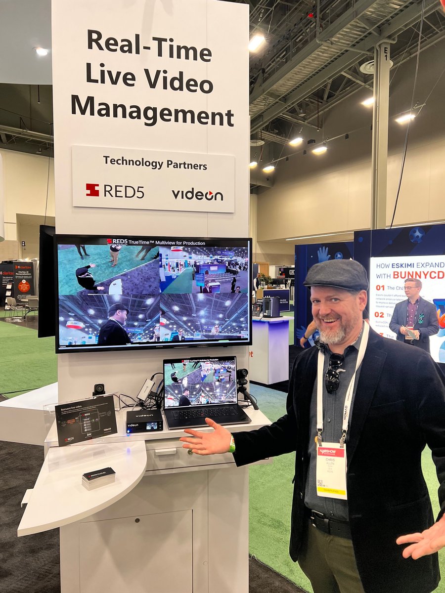 Red5Pro's tweet photo. Hello from the NAB Show in Las Vegas! If you're here, come on by and say hi.
Zixi Booth # W1401 and NOMAD Media Booth # W1359 and
Tuesday, April 16 | 3:00PM - 3:30PM PT
AMD Booth # SL9099 #ultralowlatency #broadcasting #webrtc #rtsp #NAB #Zixi #NOMAD #livestreaming #Red5 https://t.co/Xqh9Pj55Xv