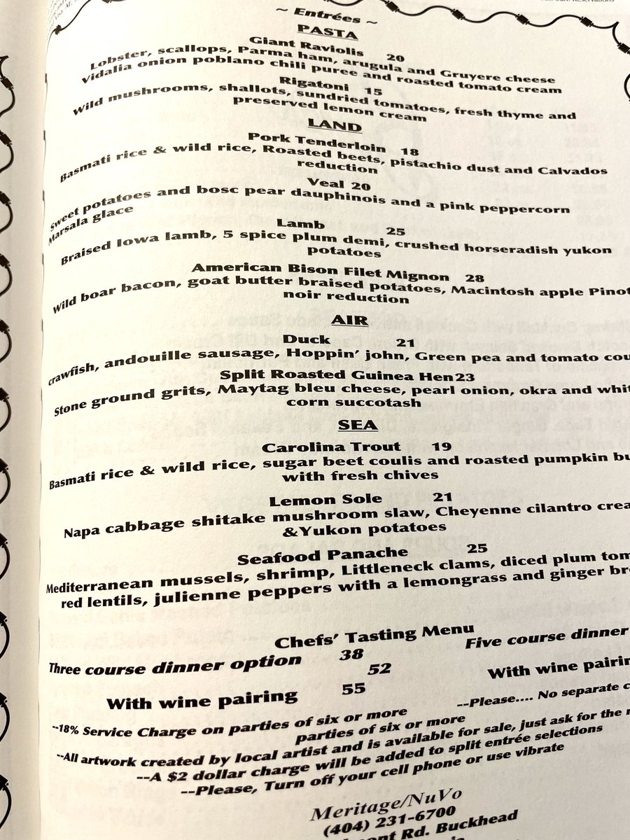 Another blast from Atlanta past in the form of menus found in my office. I loved this place, & also remember missing Bacchanalia being in this location