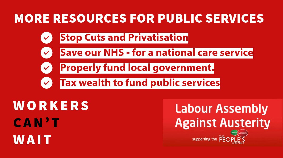 Austerity has failed our public services- those who use and deliver them are crying out for much needed investment and an end to privatisation. Back our 'Workers Can't Wait' statement here: change.org/p/rishi-sunak-…