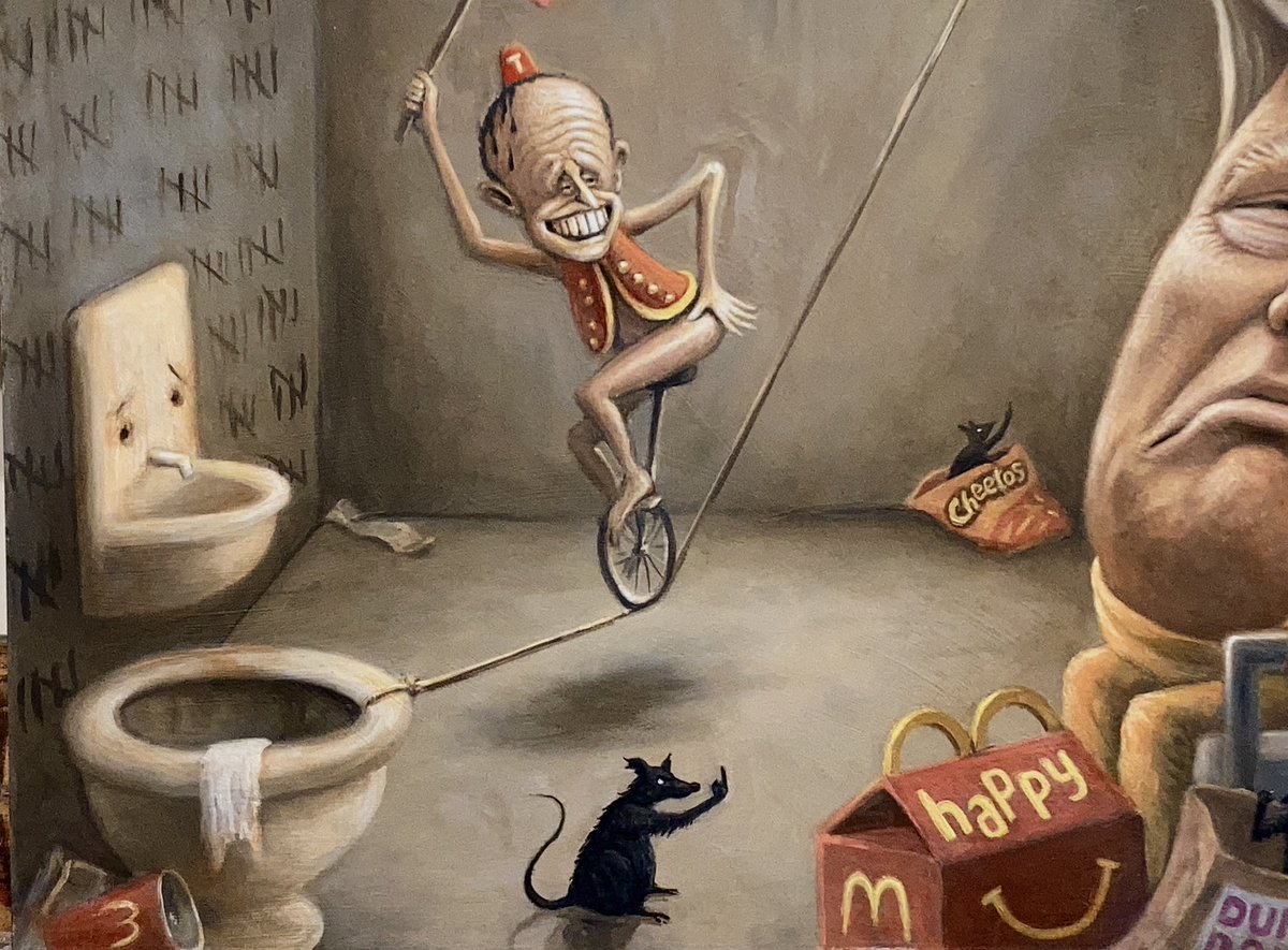 ArtofMarkBryan's tweet photo. “Day Three” he’s only been in for three days and already the rats hate him. https://t.co/xzwtb8hfhO