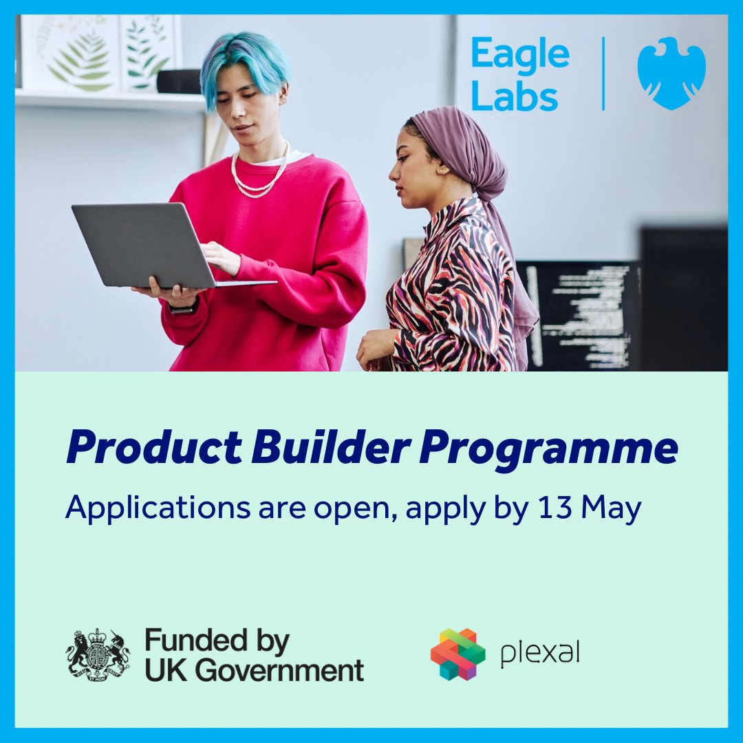 This programme will help you accelerate your digital product from idea to build. By the end of the programme you’ll have rapidly prototyped your product idea, tested it with users, created your business model and produced a pitch deck to take it to market

labs.uk.barclays/what-we-offer/…