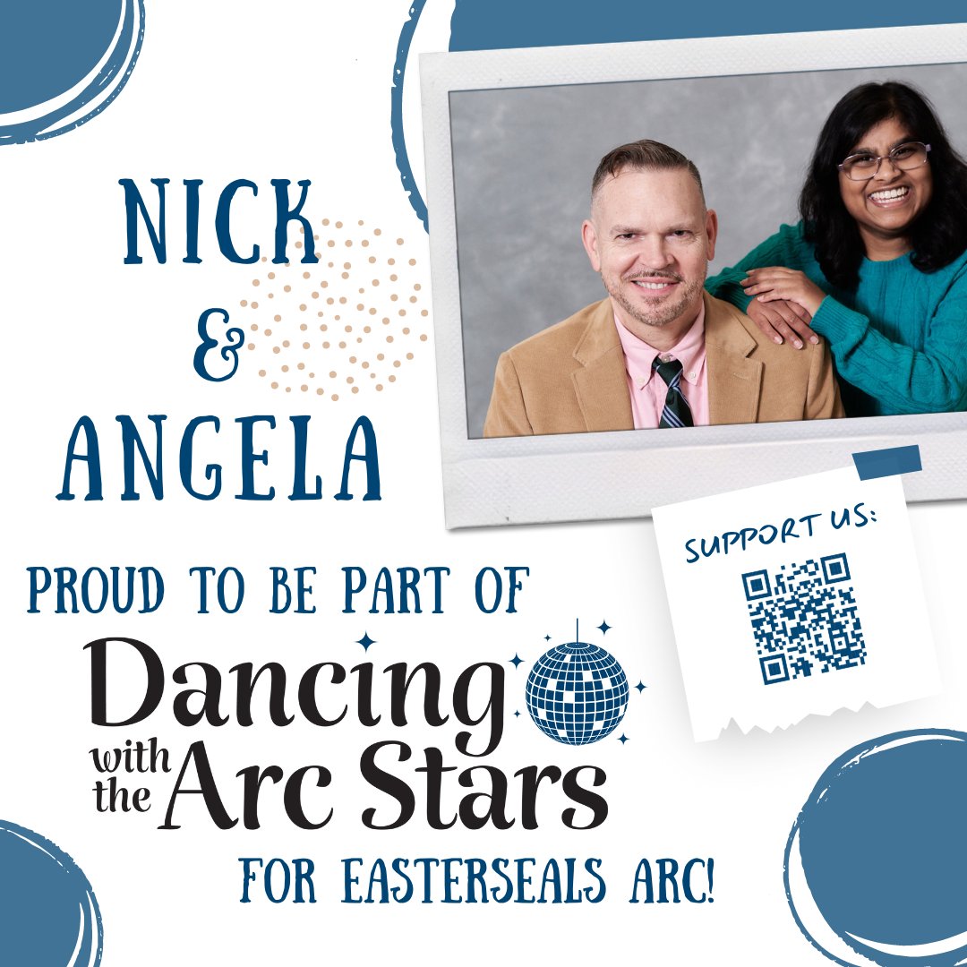 ✨Presenting Nick and Angela! Together they'll take to the stage to perform on Dancing with the Arc Stars! You don't want to miss their performance, so be sure to get tickets: bit.ly/3U9J8tb
#DancingWithTheArcStars #EastersealsArc #GetYourTicketsNow