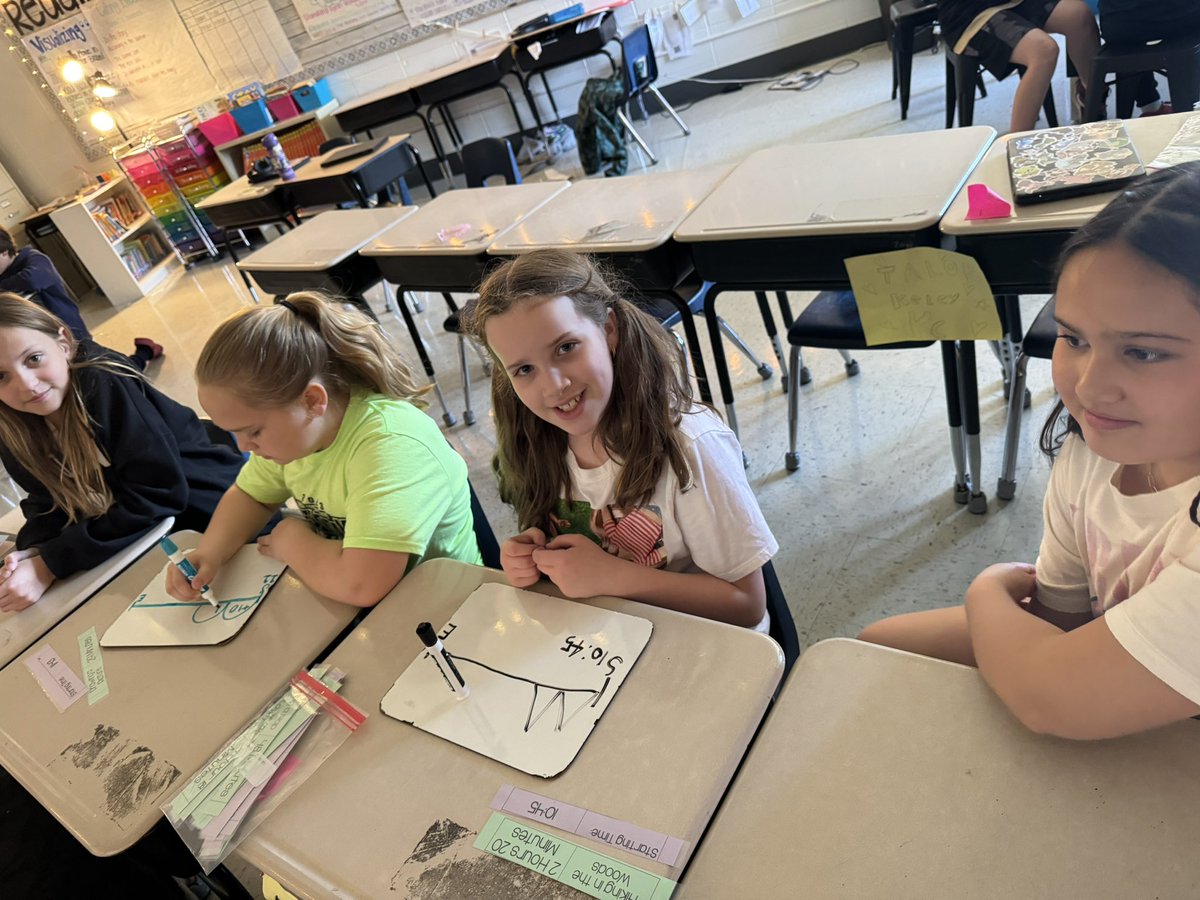 StephPrentice's tweet photo. Some of my past kiddos came over to help with elapsed time today! ❤️ https://t.co/RGWvNgUa51