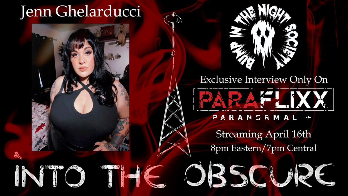 📺: ‘Into the Obscure’ paraflixx.vhx.tv/into-the-obscu… season one continues with “Jenn Ghelarducci” #streaming worldwide and ad-free tomorrow at 8P exclusively on @PARAFlixx paranormal+! #ThisIsYourPARAFlixx #ghosts #haunted