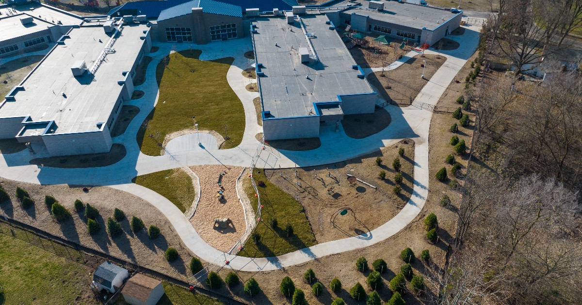 We are excited to share these stunning aerial photos of our brand-new Stepanski Early Childhood Center which will open this fall! Save the Date for the Grand Opening on Saturday, Sept. 14. 📸 credit: @BartonMalow and @AirportPTK #TheFutureIsBright #EarlyChildhood