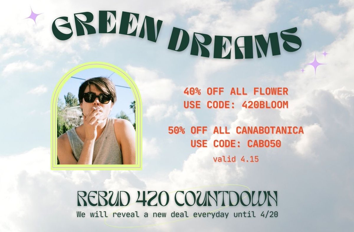 🙌 The #Rebud420Countdown Starts Now! We’ll be dropping a fire deal everyday until 4/20 🔥🍃