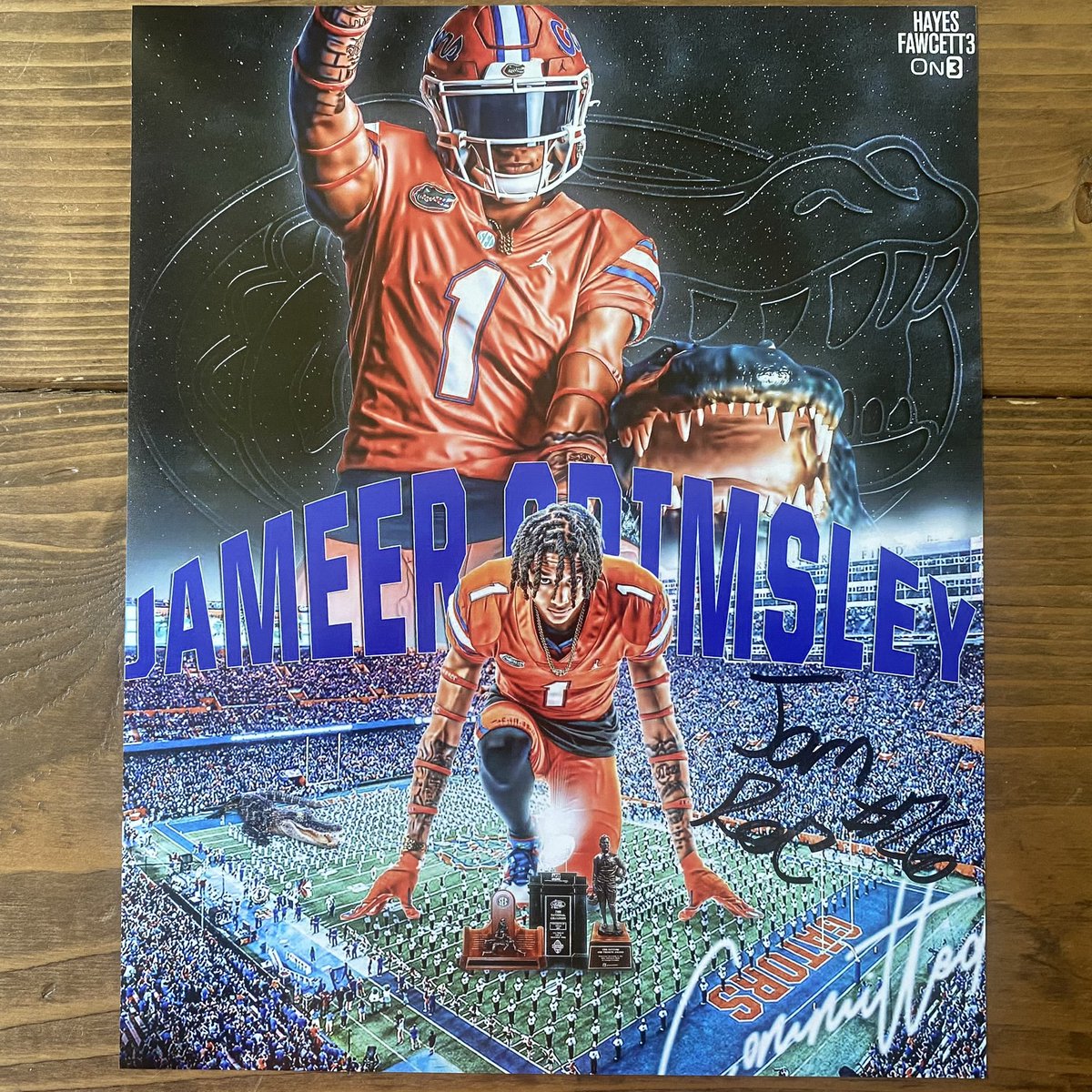 Jam Roc is going to turn a lot of heads next season. Let’s get to work, @jamroc_ ! Thanks for the #autograph #GoGators 🐊 🏈