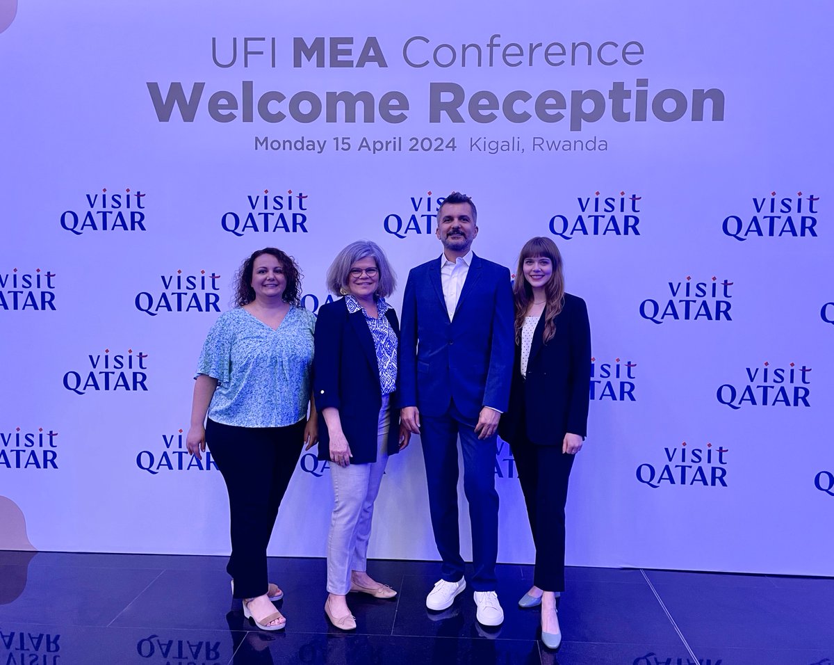 📍The UFI team is putting on the final touches before the Middle East & Africa conference kicks off in Kigali! 🔜 We look forward to reconnecting with colleagues from across the MEA region at tonight's Welcome Reception. #ufi #ufievents #ufimea #mea #eventprofs #MeetInRwanda