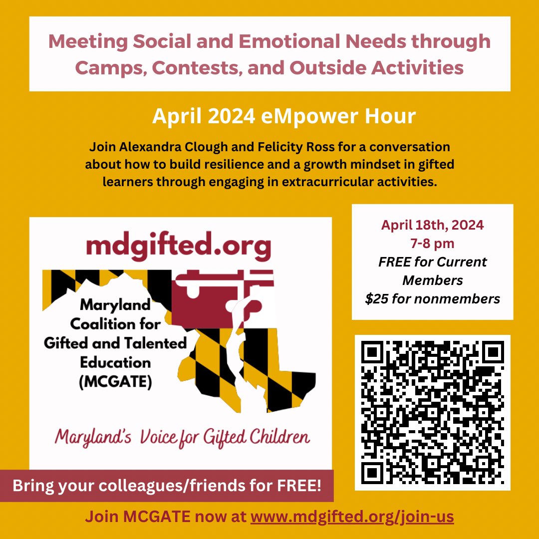 We hope to see you on Thursday for our virtual eMpower Hour, Meeting Social and Emotional Needs Through Camps, Contests, and Outside Activities. Just in time for summer planning!

But there’s more! Now, you can invite friends/colleagues to Thursday’s eMpower Hour for FREE!