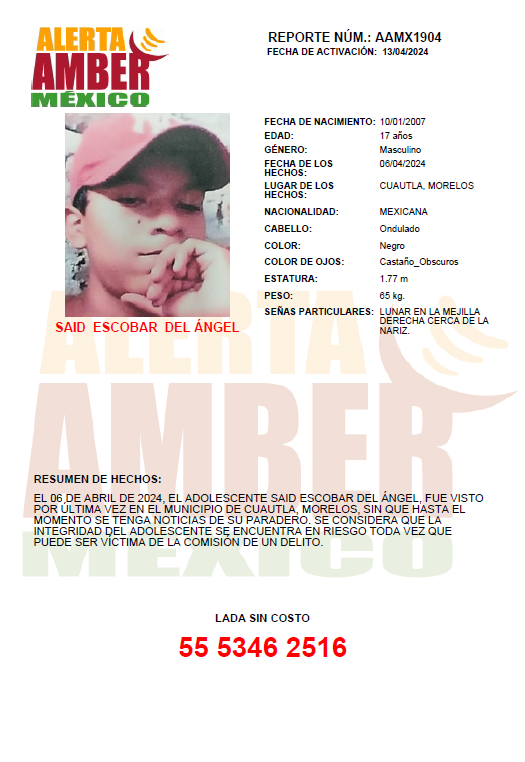 #AlertaAMBER