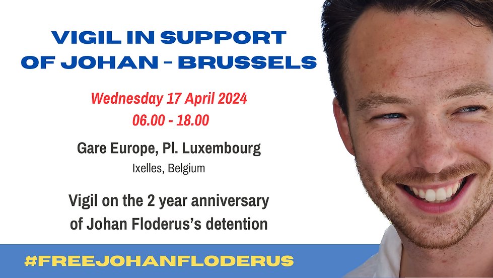 This Wednesday, join us for a 12-hour vigil as family, friends, and colleagues stand together in support of EU staff member Johan Floderus, who is unjustly held hostage in Iran since 17 April 2022. Throughout the day we will show our solidarity and support for Johan’s case and…