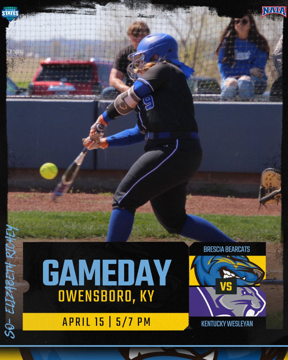 🥎 The Battle on Frederica continues as the Bearcats take on the Panthers! 🆚 KWC Panthers 📍 Foster Field | Owensboro, KY ⏰ 5/7pm CT 📊🎥 bresciabearcats.com/composite?d=20…